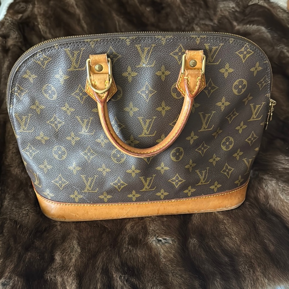 Louis Vuitton Brown Monogram Satchel Bag